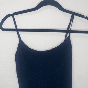 🐚Vintage Andy Blanco adorable hi-low black lace dress!